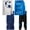 Blue/Grey, variant on RBX Boys Tracksuit Set - 4 Piece Hoodie Sweatshirt and Tricot Pants Boys Athletic Outfit Sets (8-12)