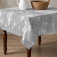 thumbnail image 4 of Grey Snowflake Christmas Table Cloth Waterproof Tablecloths, Winter Xmas Snowflake Gray Modern Art Tablecloth Dining Table Cover for Kitchen Party Tabletop Outdoor, Square Tablecloth 54x54 Inch, 4 of 9