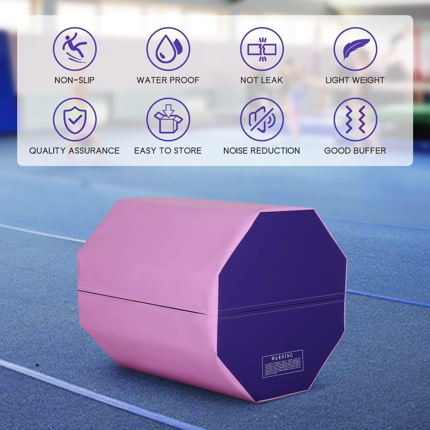 YRLLENSDAN Gymnastics Octagon Tumbler Octagon Mat Gymnastics 24.4" x 25.6" Back Handspring Trainer Gymnastic Equipment Mat Tumbling Mats for Gymnastics Gym Fitness Home, Pink
