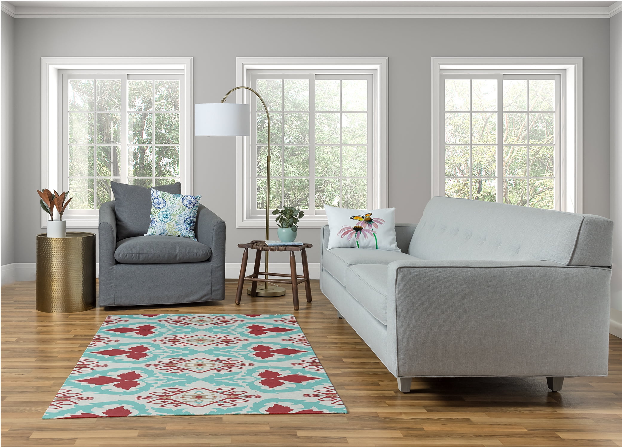 Simply Daisy Happy Hippy Ikat Area Rug, 4' x 6'