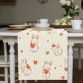 thumbnail image 5 of asddcavvf Easter Table Runner Linen Bunny Print Home Tablecloth Holiday Party Table Decoration Tablecloth Mat G, 5 of 5