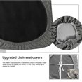 thumbnail image 2 of Lavish Cover Stretch Chair Seat Cover, Elastic Removable Dining Chair Cushion Slipcover, Medium Gray Jacquard Textured, 6 Pack, 2 of 7