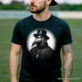 thumbnail image 5 of Plague Doctor Spooky Portrait T-Shirt, Horror Villain Theme Halloween Tee, 5 of 5
