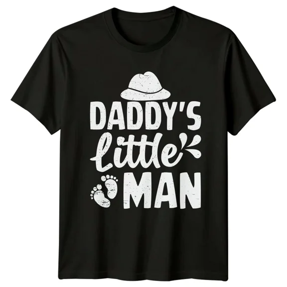 Daddy's Little Man Hat T-Shirt, Fathers Day Gift, Mens Womens Tee