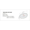thumbnail image 4 of Fine Fixtures Oval Vessel Sink Vitreous China White w/Black Exterior Sides, 4 of 4