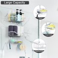 thumbnail image 3 of Hanging Shower Caddy Bathroom Shower Organizer Shelves with 4 Hooks and Soap Rack, Silver, 3 of 6