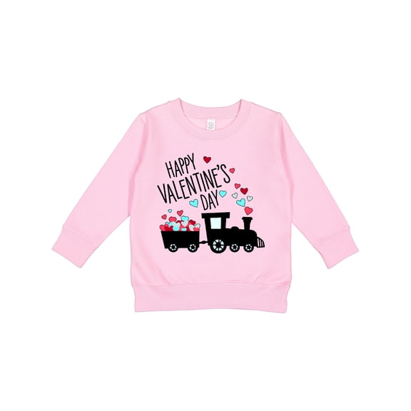 Inktastic Happy Valentine's Day Train Toddler Sweatshirt