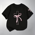 thumbnail image 2 of Boy Tops 5t Crewneck Cartoon Print Back To School Short Sleeve Tee for Toddler Trendy Blouse Tops Preppy Clothes for Children, 2 of 3