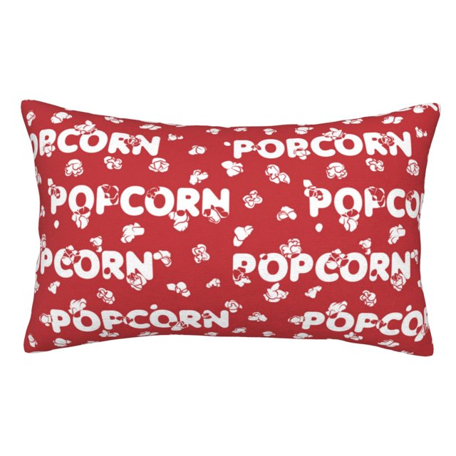 Fotbe Popcorn2 Funda de Almohada Decorativa Estilo Occidental, Lujo en Algodón, Fundas para Almohadas King, Cojín Estampado para Decoración del Hogar-16"x24"