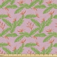 thumbnail image 1 of Exotic Fabric by the Yard Upholstery, Repetitive Banana Leaves Strelitzia Botany Pattern, Decorative Fabric for DIY and Home Accents, Rose Fern Green by Ambesonne, 1 of 5