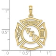 thumbnail image 2 of 20.8mm 10k Solid Yellow Gold Vfd Member Shield Charm Pendant Necklace for Women - 1.3 Grams, 2 of 2