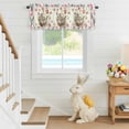 thumbnail image 6 of Valance Curtains for Kitchen Windows Easter Watercolor Egg Cute Rabbit Rod Pocket Valance Spring Tulip Floral Leaves Short Window Curtain Topper for Bedroom Living Room Bathroom 42x12in,1&nbsp;Panel, 6 of 9