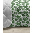 thumbnail image 3 of Philodendron Down Alternative Comforter, Continuous Pattern with Tropical Jungle Foliage on Shadowy, Microfiber Quilt for All Season, 5 Sizes, Emerald Fern Green, by Ambesonne, 3 of 3