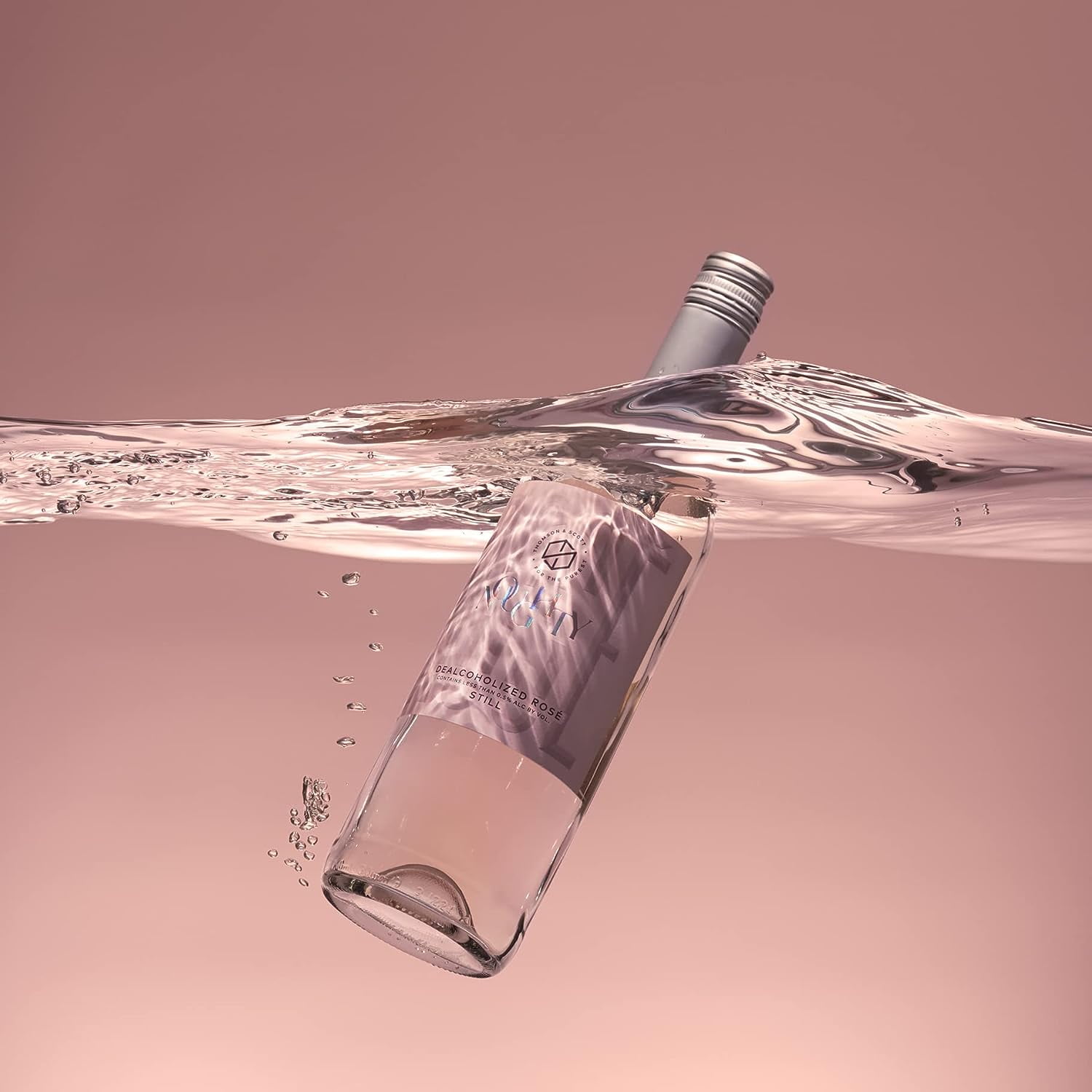Thomson & Scott Noughty, Non-Alcoholic Rose Wine, Low-Sugar, Vegan, Provence Style Rose Wine from South Africa, 750ml