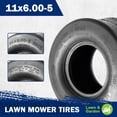 thumbnail image 2 of MaxAuto 11x6.00-5 Smooth Lawn & Garden Tire for Zero Turn Mower or Go-Kart,2Pcs, 2 of 5