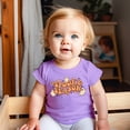 thumbnail image 4 of Spooky Season Groovy Ghosts T-Shirt for Baby and Toddler Youth Girls Halloween Outfit Purple Shirt 12 Months, 4 of 4