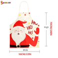 thumbnail image 4 of Spencer 1PC Christmas Kitchen Apron Santa Claus Elk Snowflake Pattern Decor for Christmas Dinner Party Cooking Baking Crafting House Cleaning, 4 of 6