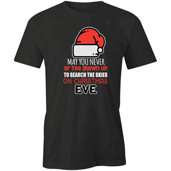 Search The Skies T-Shirt | Christmas Holiday Black Tee Gift