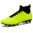 thumbnail image 3 of XUET Boys Girls High-Top Soccer Cleats Youth Professional Football Cleats Unisex Lightweight Soccer Shoes for Kids, 3 of 5