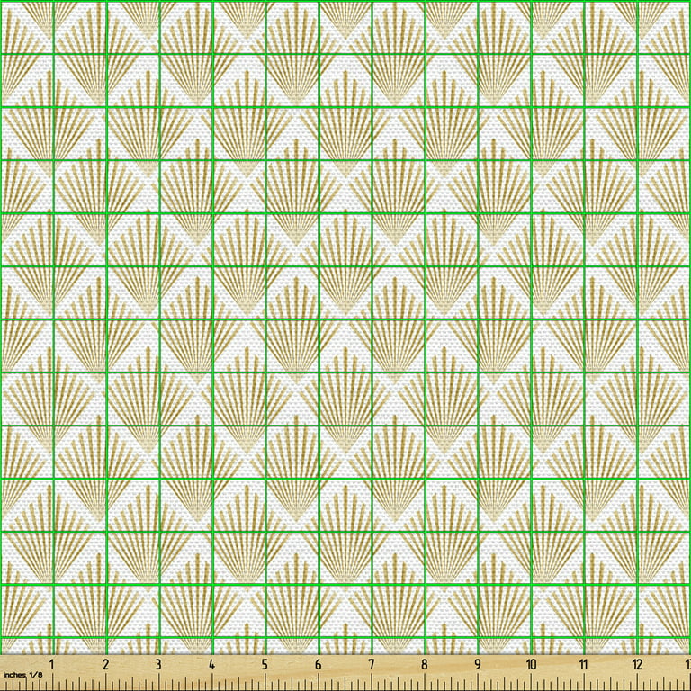 Geometric Sofa Upholstery Fabric by the Yard, Retro Style