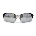 thumbnail image 3 of Mens Xloop Hunters Camo Half Rim Plastic Sunglasses White Beige Silver Mirror, 3 of 4