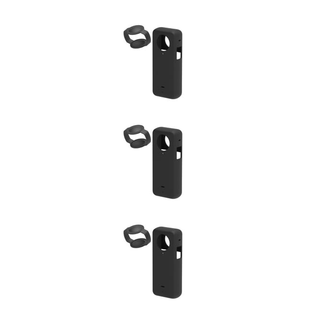 Sidaley Funda de silicona X3 para cámara Insta 360 - Protección no deformable para Insta 360 X3 negro Type1 NO1