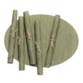 thumbnail image 1 of Toystoory fácil del poliéster 6pcs y esteras ovaladas versátiles para la decoración de la tabla elegante durable Mostrada verde 45*32CMcm, 1 of 6