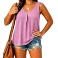 thumbnail image 6 of RQYYD Plus Size Pleated Tank Tops For Women Sleeveless U Neck Loose Flowy Casual Summer Curvy Fit Camisoles, 6 of 7