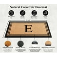 thumbnail image 7 of A1HC Black/Beige 24 in x 39 in Front Door Mat Coir PVC Classic Border Entryway Mat Heavy Duty Boot Scrapper Monogrammed Doormat, 7 of 7