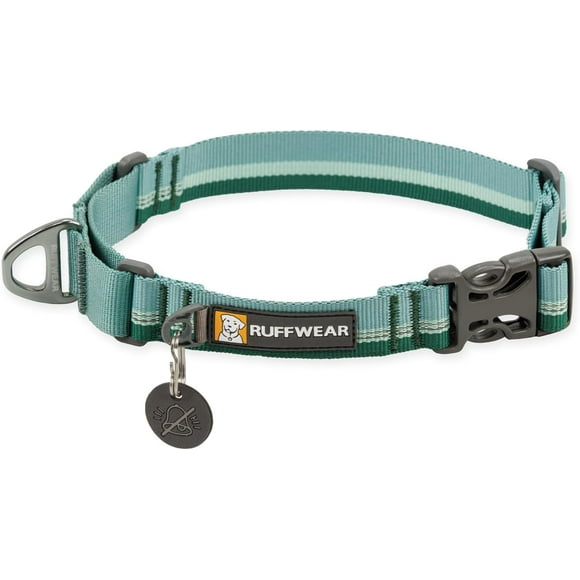 shiyou-, Web Reaction Dog Collar, Martingale Collar for On-Leash Walking, River Rock Green, 23"-26"