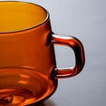 thumbnail image 2 of Glass Coffee Mugs Set of 2-10 oz Glass Stackable Coffee Cups with Handle - Colored Tea Cups Drinking Glasses for Espresso, Latte, Tea, Milk, Color Fresh And Thick Glass Coffee Cup, 2 of 5