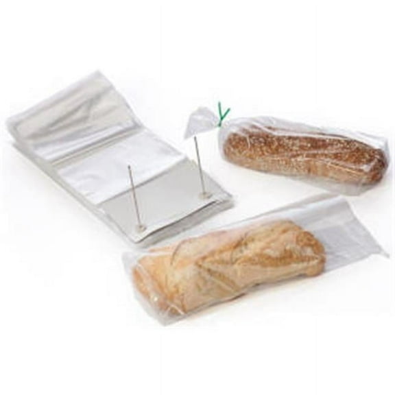 International Plastics BR-WI14243 14 x 24 Plus 3 in. 1.25 Mil Clear Bread Bags on Wicket - Case of 1000