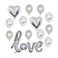 thumbnail image 1 of Globos de amor con letras de aluminio para decorar San Valentín, bodas, regalos románticos. PLATA, 1 of 3