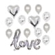 thumbnail image 1 of Globo de helio de aluminio para aniversario, boda, San Valentín, propuesta de matrimonio, feliz boda. PLATA, 1 of 3