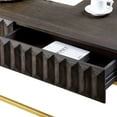 thumbnail image 5 of Furniture of America Giffore Metal 2-Drawer Coffee Table in Walnut, 5 of 7