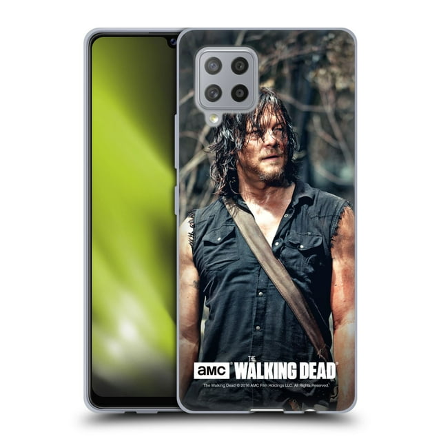 Head Case Designs Officially Licensed AMC The Walking Dead Daryl Dixon Look Soft Gel Case Compatible with Samsung Galaxy A42 5G (2020)