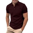 thumbnail image 3 of Waffle Polo Shirts for Men Summer Casual Fashion Short Sleeve Collared Business Casual Work Tshirts Golf Shirt, 3 of 9