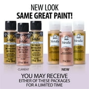 FolkArt Metallic Acrylic Craft Paint, Metallic Finish, Rose Gold, 2 fl oz