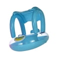 thumbnail image 2 of flotador de piscina para niños,flotador inflable para piscina para bebés con dosel,Anillo de natación para bebé con flotador de agua con asa,Flotador de natación infantil para bebé Azul, 2 of 8