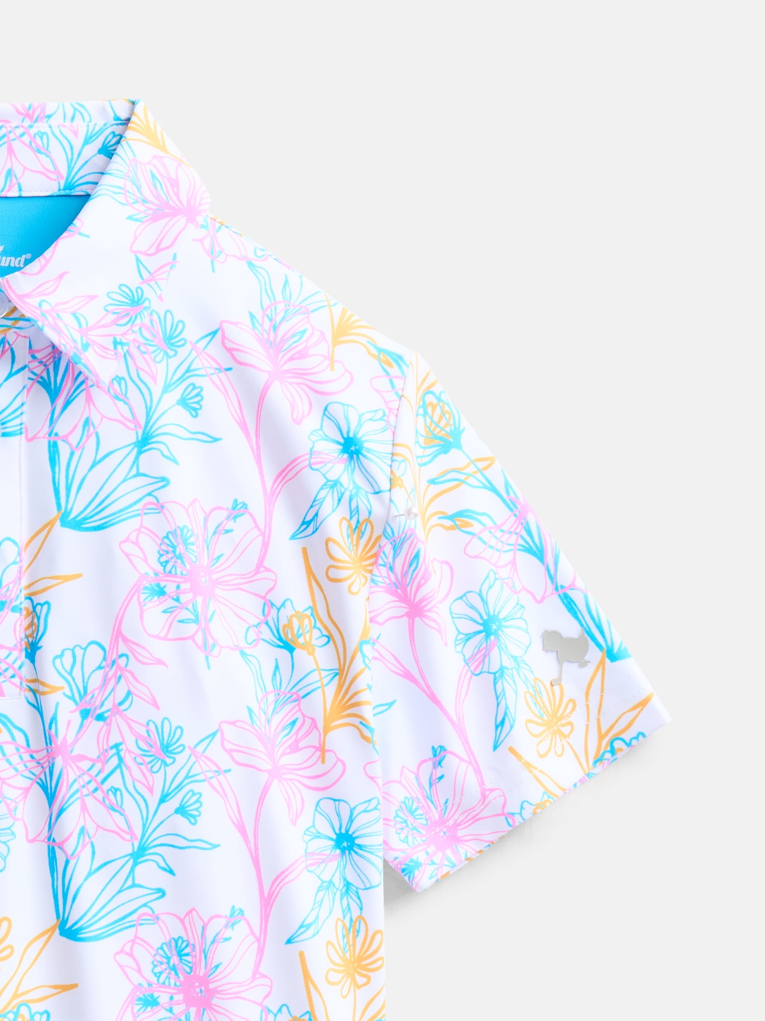 Birdie Bound Boys Flower Line Polo Shirt, Sizes 4-16