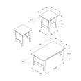 thumbnail image 3 of 3 - piece Table Set for Sitting Room / Espresso - colored Coffee and End Tables / Suitable for Magazine Storage, 3 of 3