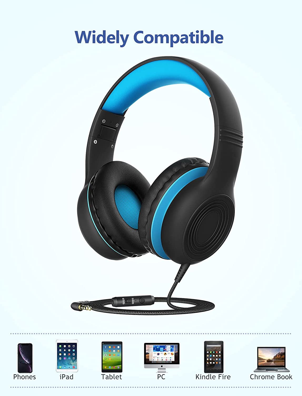 MPOW Kids Headphones with Microphone Stereo Wired