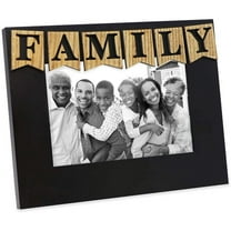 Isaac Jacobs Black Wood Sentiments Family Picture Frame, 4x6 inch, Photo Gift for Holiday, Display on Tabletop, Desk Black