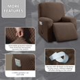 thumbnail image 3 of SHILIU Housse de Fauteuil Inclinable 4 Pcs, Housse de Fauteuil Inclinable Extensible Jacquard pour 1 Coussin, Housse de Canapé Inclinable Simple, Douce, Lavable (Chocolat, Housse de Fauteuil Inclinable) (Style 1), 3 of 4
