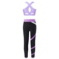 thumbnail image 3 of Alvivi Kids Girls Sports Outfits Sleeveless Crop Top Colorblock Leggings Set 6-16, 3 of 5