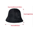 thumbnail image 5 of Winter Hats for Women Fleece Lined Beanie Knit Chunky Womens Snow Cap Women's Winter Plush Bucket Hat Windproof Warm Earprotection Fisherman's Hat Black, 5 of 7
