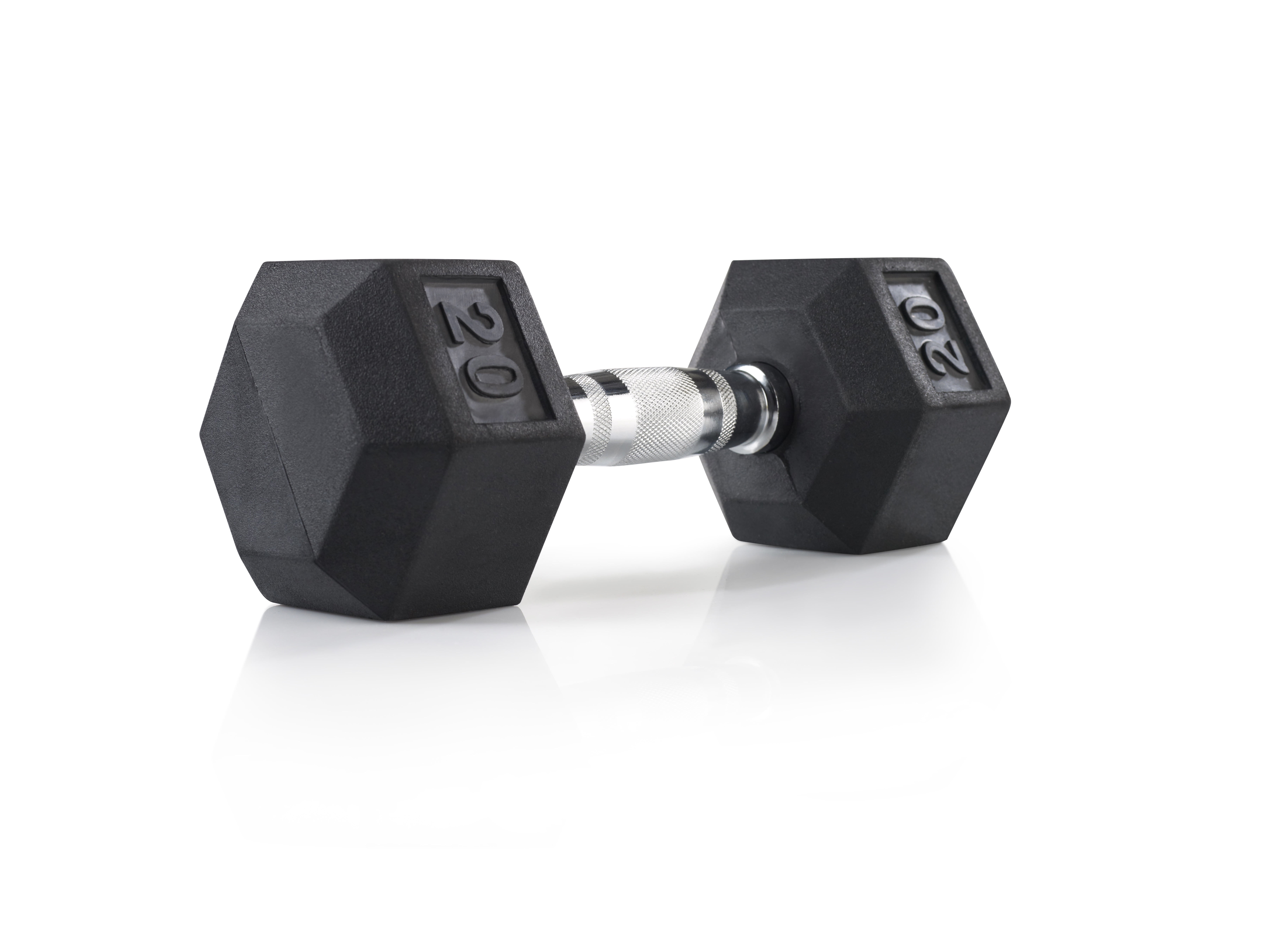 Gold's Gym Rubber Hex Dumbbell, 20 lbs, Single - Walmart.com