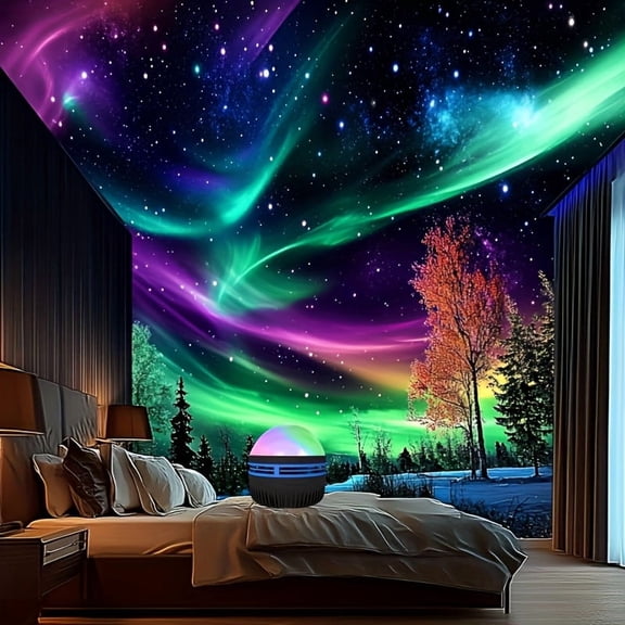 2-in-1 Northern Lights & Waves Projector, Aurora Northern Lights Projector, 16 Light Effects, Bedroom, Party, LED Color Changing Light For Home Decoration, Valentine'S Day, Mother'S Day, Easter Gifts