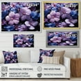thumbnail image 4 of Designart "Violets Painted With Fantastic Brushwork And Amethyst Tones" Violets Floater Framed Wall Art Living Room, 4 of 5