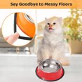 thumbnail image 4 of Stainless Steel Cat Bowls 3 Pack, Puppy Small Dogs Bowls for Food and Water, Cat Dish Set for Wet Food or Kibbles, Multifunctional Pet Bowls, Colored Non Skid Anti Slip Feeding Plate - type:style4, 4 of 6